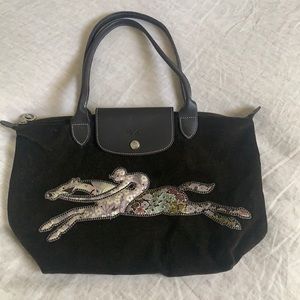 Longchamp LE corduroy patchwork Le Pliage